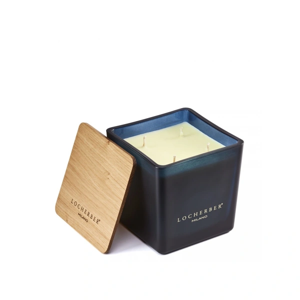 Vonná svíčka v modrém skle s dřevěným víčkem s vůní VENETIAE - 2500 g