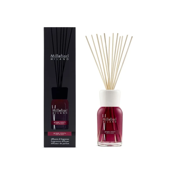 Vůně do bytu Natural - Grape Cassis, 500 ml, Difuzér a stébla