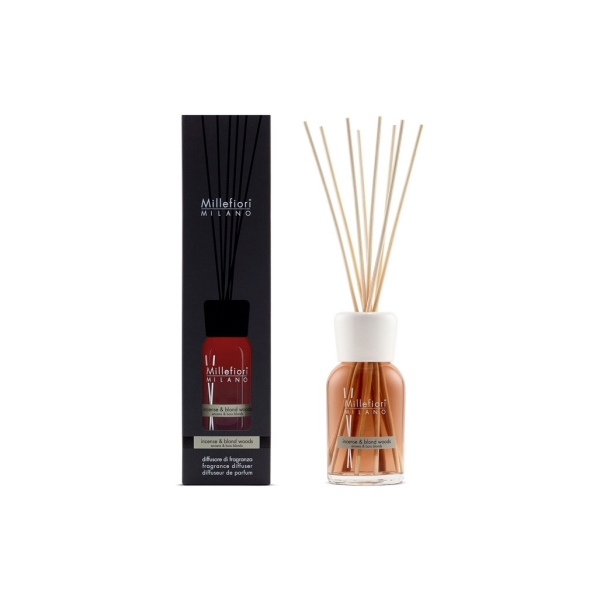 Vůně do bytu Natural - Incense & Blond Woods, 250 ml, Difuzér a stébla