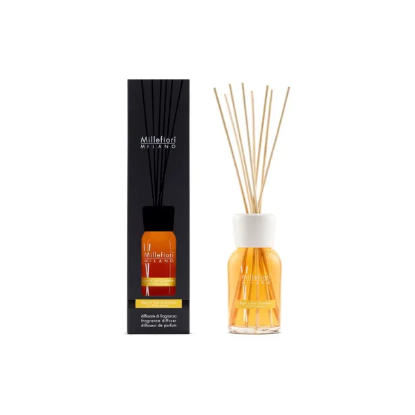 Vůně do bytu Natural - Legni e Fiori d’Arancio, 250 ml, Difuzér a stébla