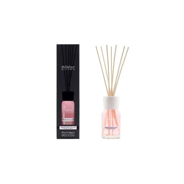 Vůně do bytu Natural - Magnolia Blossom & Wood, 100 ml, Difuzér a stébla