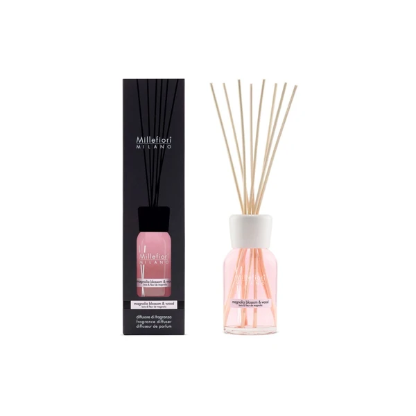 Vůně do bytu Natural - Magnolia Blossom & Wood, 250 ml, Difuzér a stébla