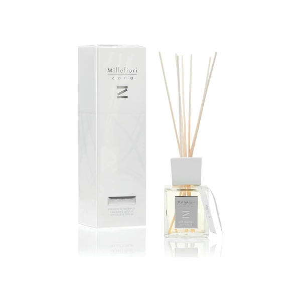 Vůně do bytu Zona - Soft Leather, 250 ml, Difuzér a stébla