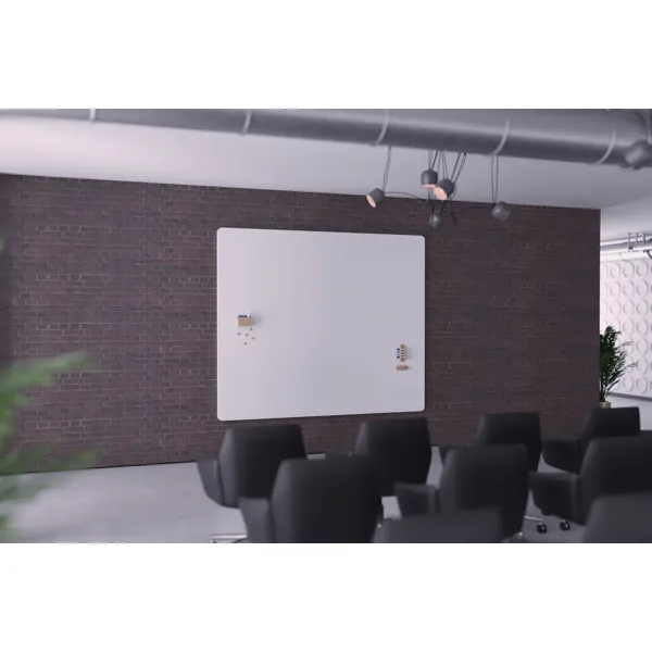 WALL-UP 200x59.5 cm, keramická bezrámová tabule, zaoblené rohy vlevo