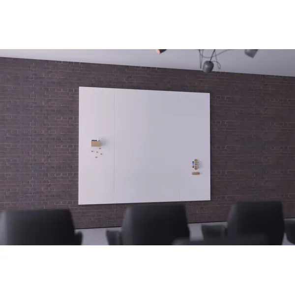 WALL-UP 200x59.5 cm, keramická bezrámová tabule, zaoblené rohy vlevo
