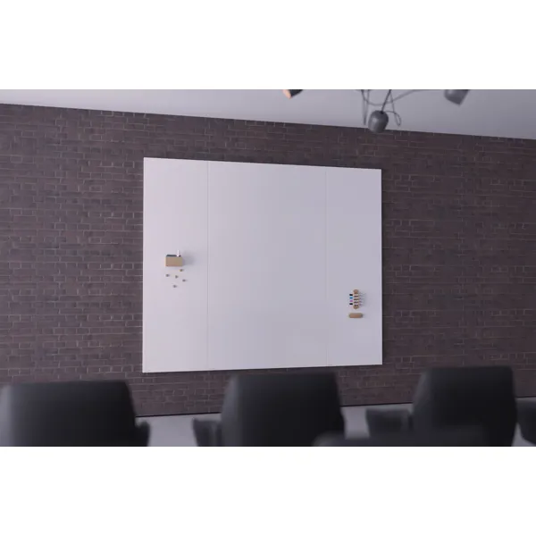 WALL-UP 200x59.5 cm, keramická bezrámová tabule, zaoblené rohy vlevo