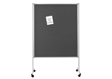 XL Mobilní tabule / nástěnka 2 v 1, 120x150 cm, MULTIBOARD, šedý