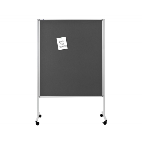XL Mobilní tabule / nástěnka 2 v 1, 120x150 cm, MULTIBOARD, šedý