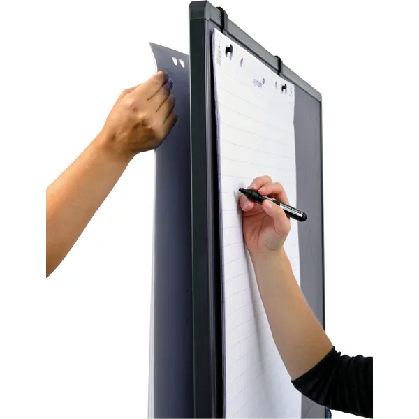 XL Mobilní tabule / nástěnka 2 v 1, 120x150 cm, MULTIBOARD, šedý