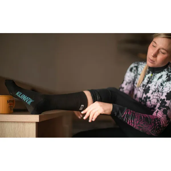 Zimní cyklistické ponožky ALÉ TEAM KLIMATIK SOCKS - Velikost L/44-47